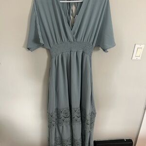 Baltic Born Maxi Dress with Crochet Hem